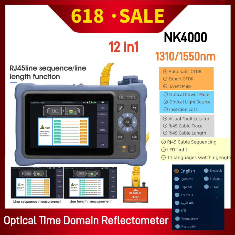 Optical Time Domain Reflectometer Otdr 1310 1550Nm - MINI OTDR 1310/1550nm 26/24dB 12-in-1 con