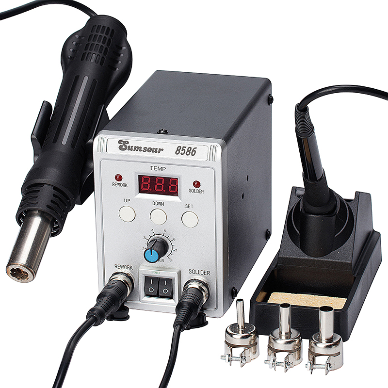 8586 700W 2 in 1 Display digit - Smd Rework Station Hot Air Soldering 2 In 1 recensione e prezzo